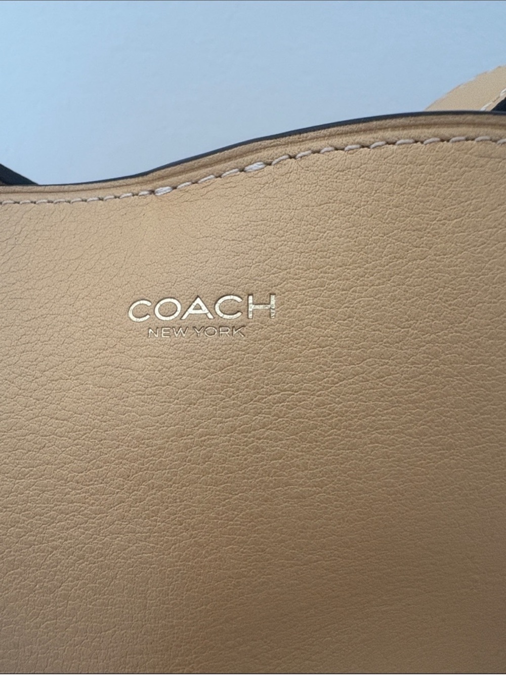 COACH Bleeker vanilla Leather small Bucket Shoulder Bag with Pouch - Picture 5 of 11